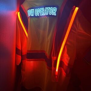 Hi-Vis Yellow Tow Operator Safety Vest with Reflective Stripes